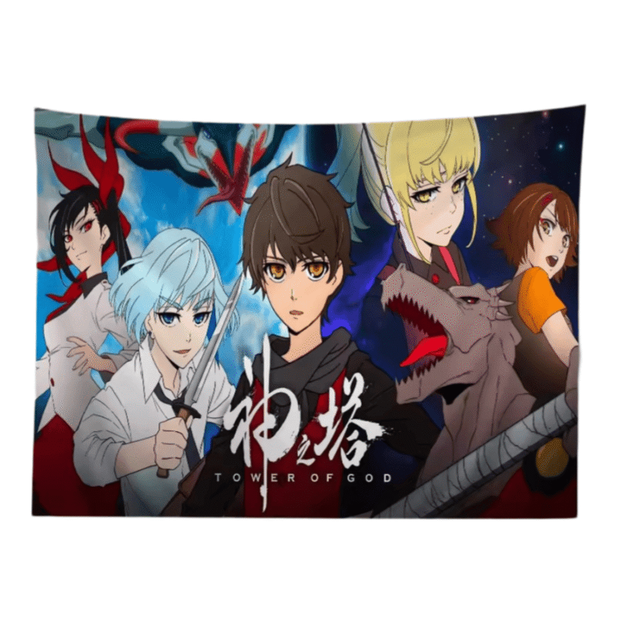 Anime Tower Of God Baam With Friends Tapestry Hanging Wall Art Anime Tower Of God Baam With Friends Tapestry Hanging Wall Art