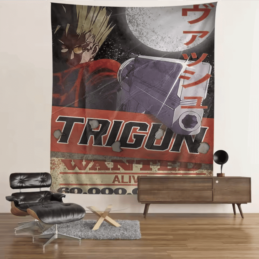 Anime Trigun Dead Or Alive Vash The Stampede Tapestry Wall Hanging Anime Trigun Dead Or Alive Vash The Stampede Tapestry Wall Hanging