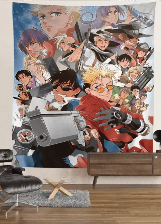 Anime Trigun Character Tapestry Wall Hanging
