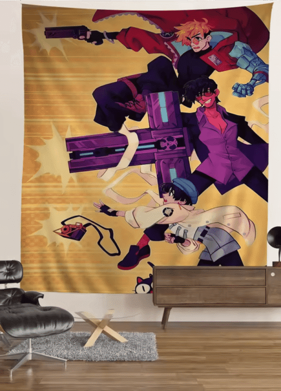 Anime Trigun Vash The Stampede With Friends Tapestry Wall Hanging
