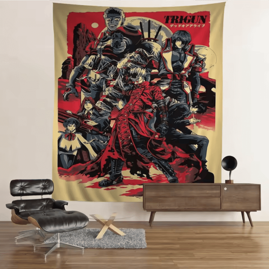 Trigun Anime Character Tapestry Wall Hanging