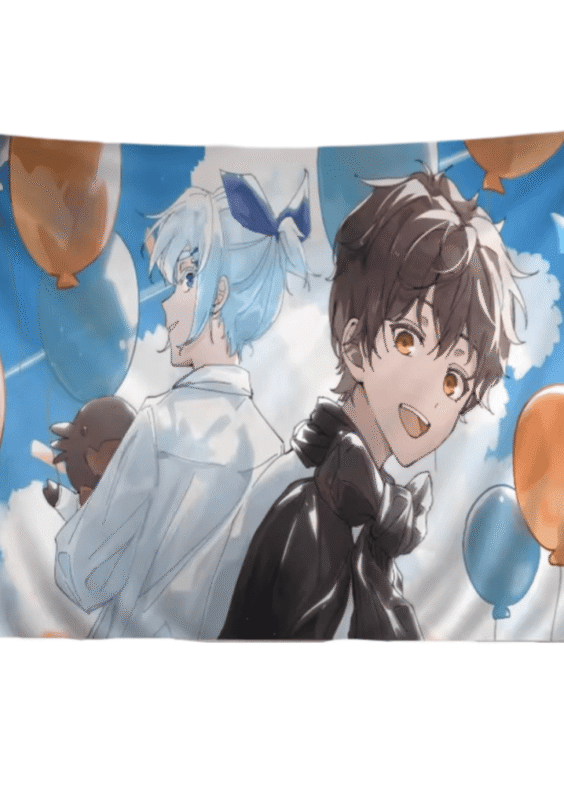 Anime Tower Of God Baam And Khun Tapestry Hanging Wall Art
