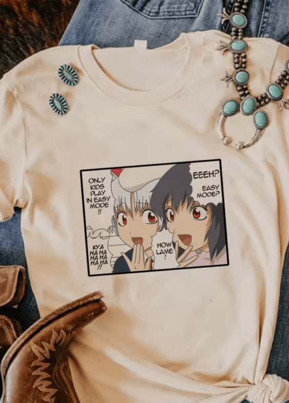 Anime Touhou Project Tewi Inaba And Reisen T-Shirt For Women
