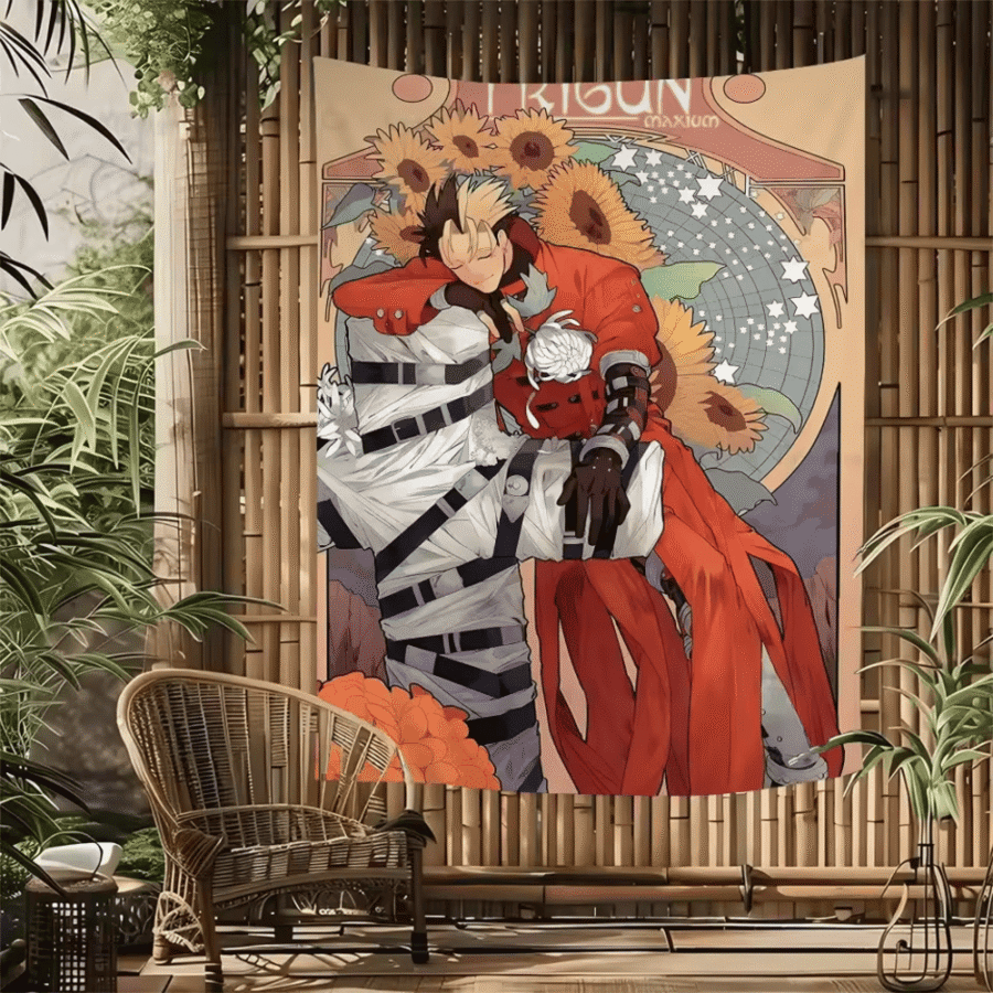Trigun Anime Vash The Stampede Tapestry Poster Wall Art Trigun Anime Vash The Stampede Tapestry Poster Wall Art