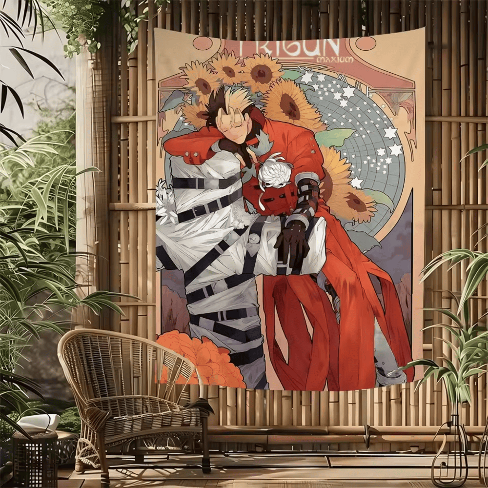 Trigun Anime Vash The Stampede Tapestry Poster Wall Art Trigun Anime Vash The Stampede Tapestry Poster Wall Art