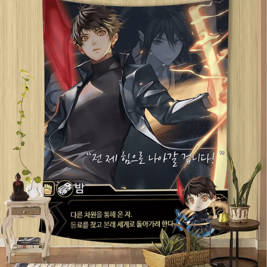 Anime Tower Of God Polyester Hanging Bohemian Anime Tower Of God Polyester Hanging Bohemian