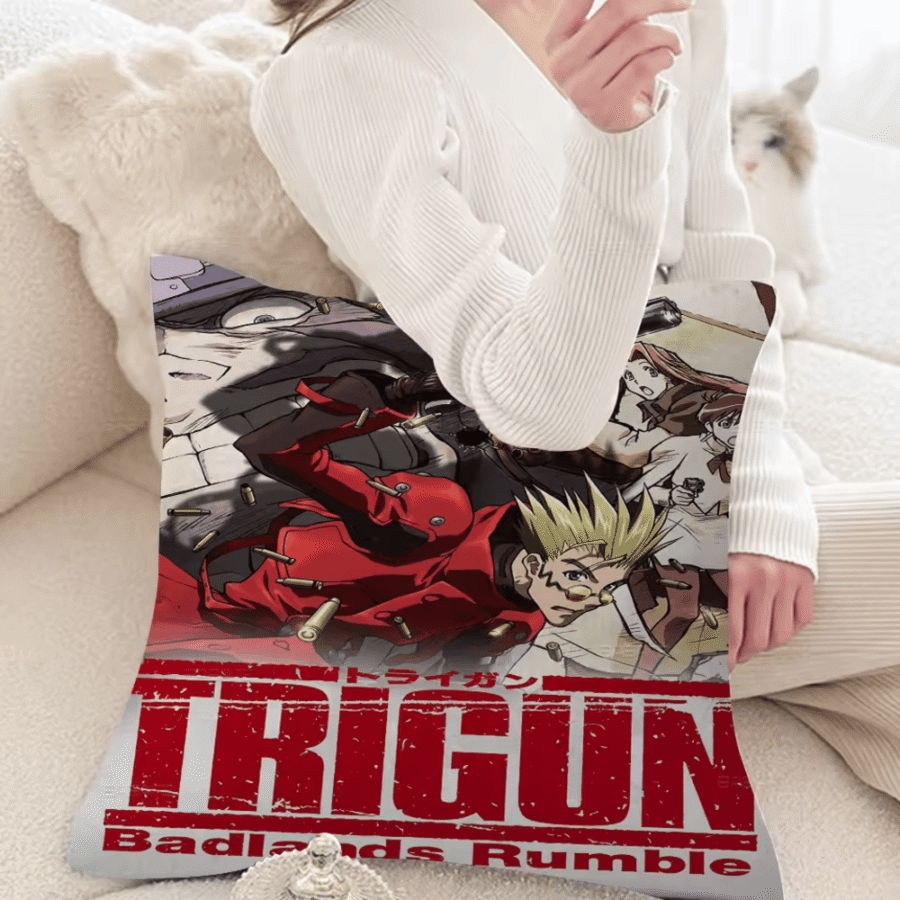 Anime Trigun: Badlands Rumble Pillow Cover Anime Trigun: Badlands Rumble Pillow Cover