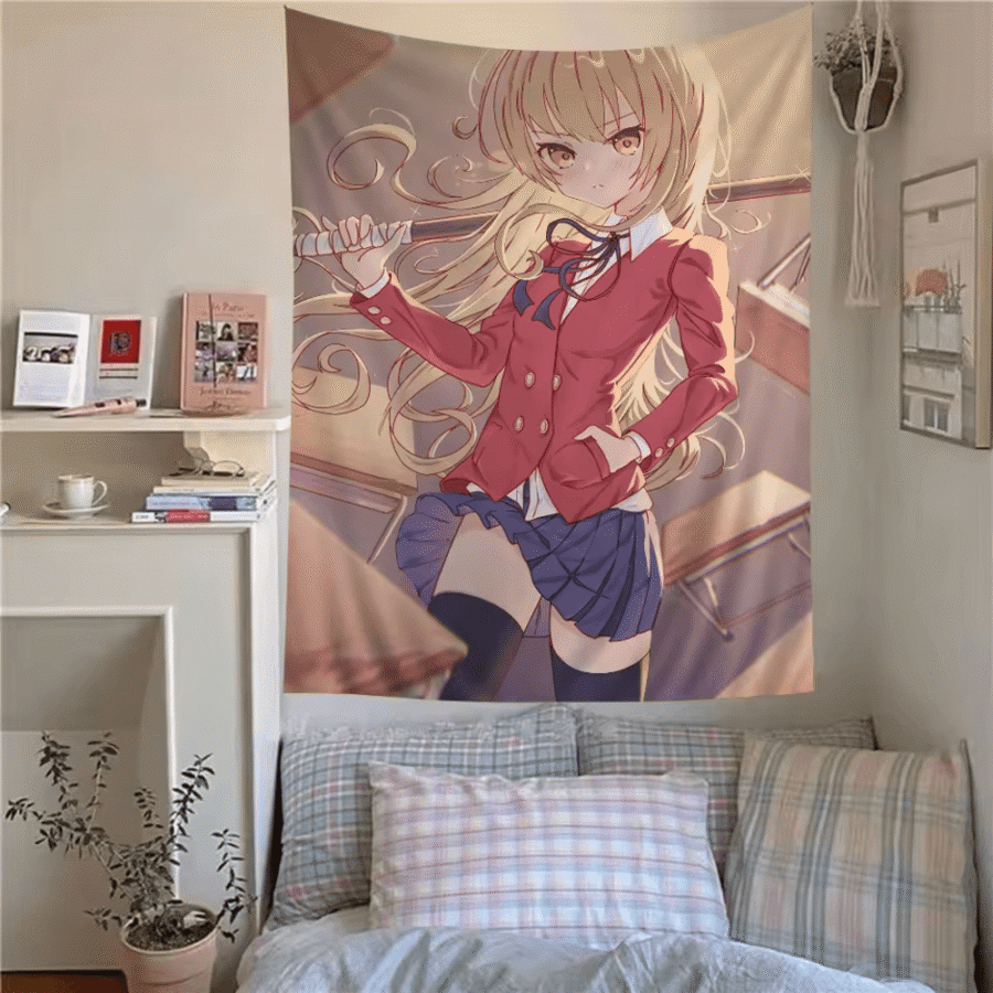 Taiga Aisaka Anime Toradora Tapestry Art Decor Taiga Aisaka Anime Toradora Tapestry Art Decor