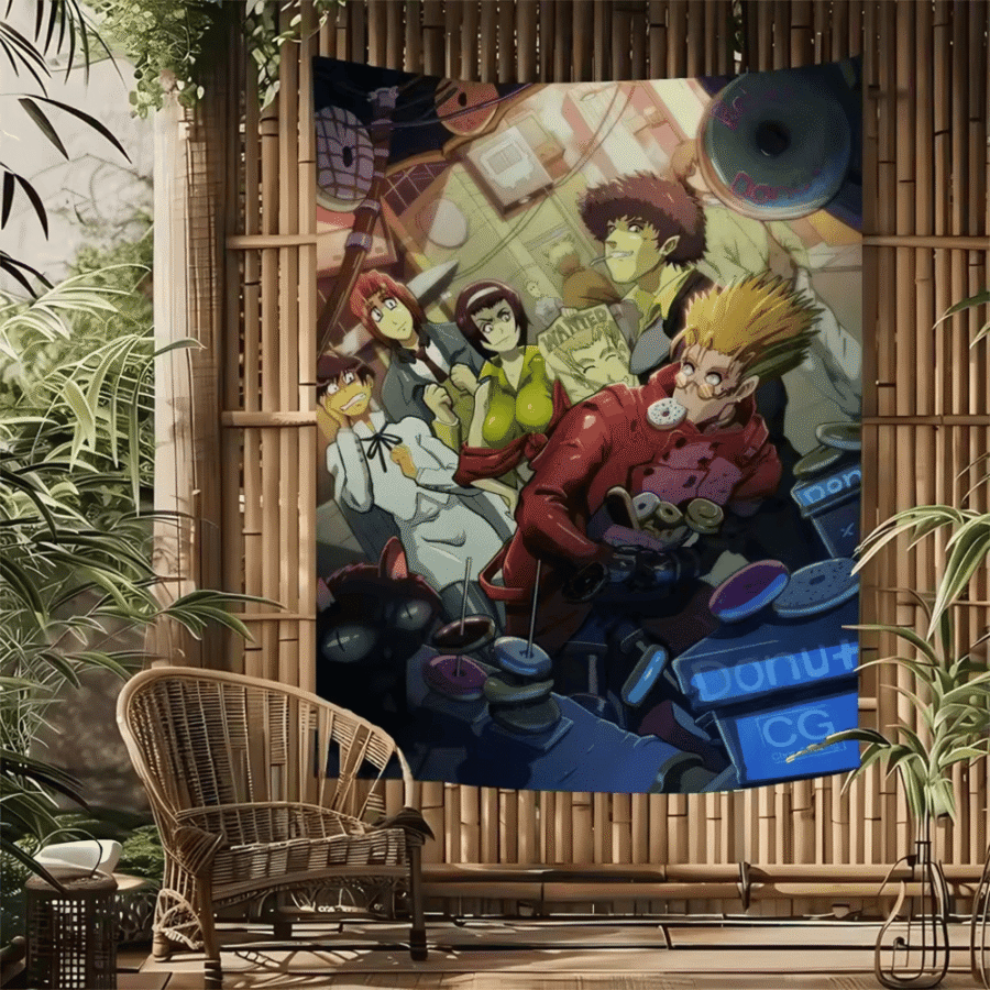 Trigun Anime Character Tapestry Poster Wall Art Trigun Anime Character Tapestry Poster Wall Art