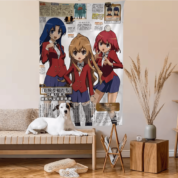 Toradora Anime Characters Print Wall Hanging Sheet
