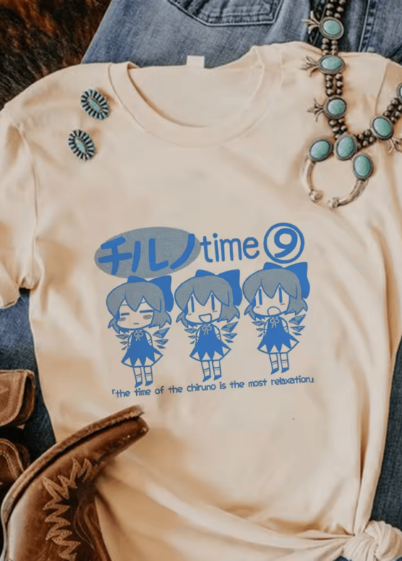Anime Touhou Project Cirno T-Shirt For Women