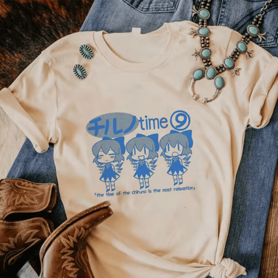 Anime Touhou Project Cirno T-Shirt For Women