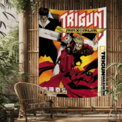 Anime Trigun Maximum Stampede And Nicholas Tapestry Poster Wall Art