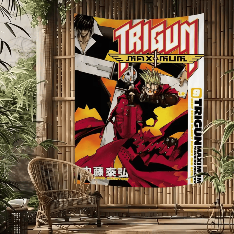 Anime Trigun Maximum Stampede And Nicholas Tapestry Poster Wall Art