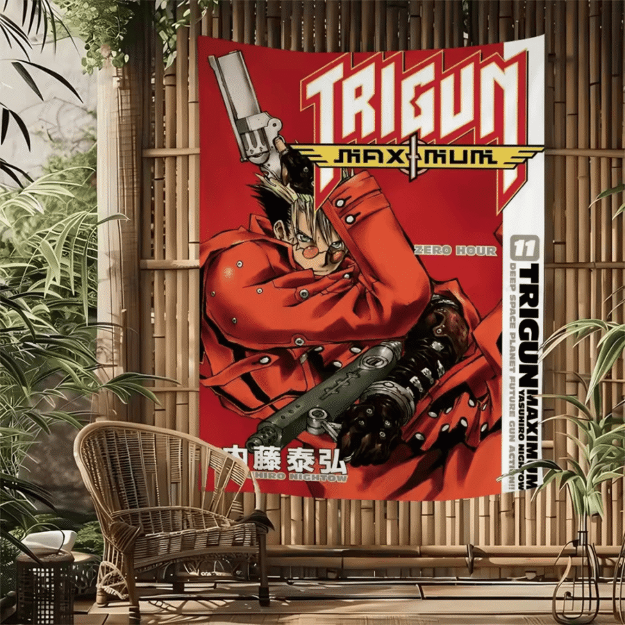 Anime Trigun Maximum Stampede Tapestry Poster Wall Art Anime Trigun Maximum Stampede Tapestry Poster Wall Art