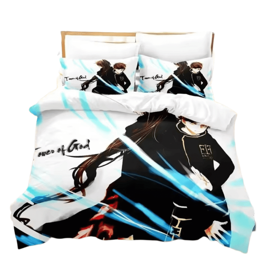 Anime Tower Of God Twenty-Fifth Bam White Bedding Set Anime Tower Of God Twenty-Fifth Bam White Bedding Set