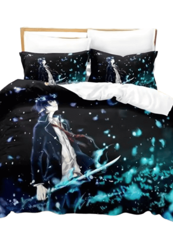 Anime Blue Exorcist Rin Okumura Printed Bedding Set
