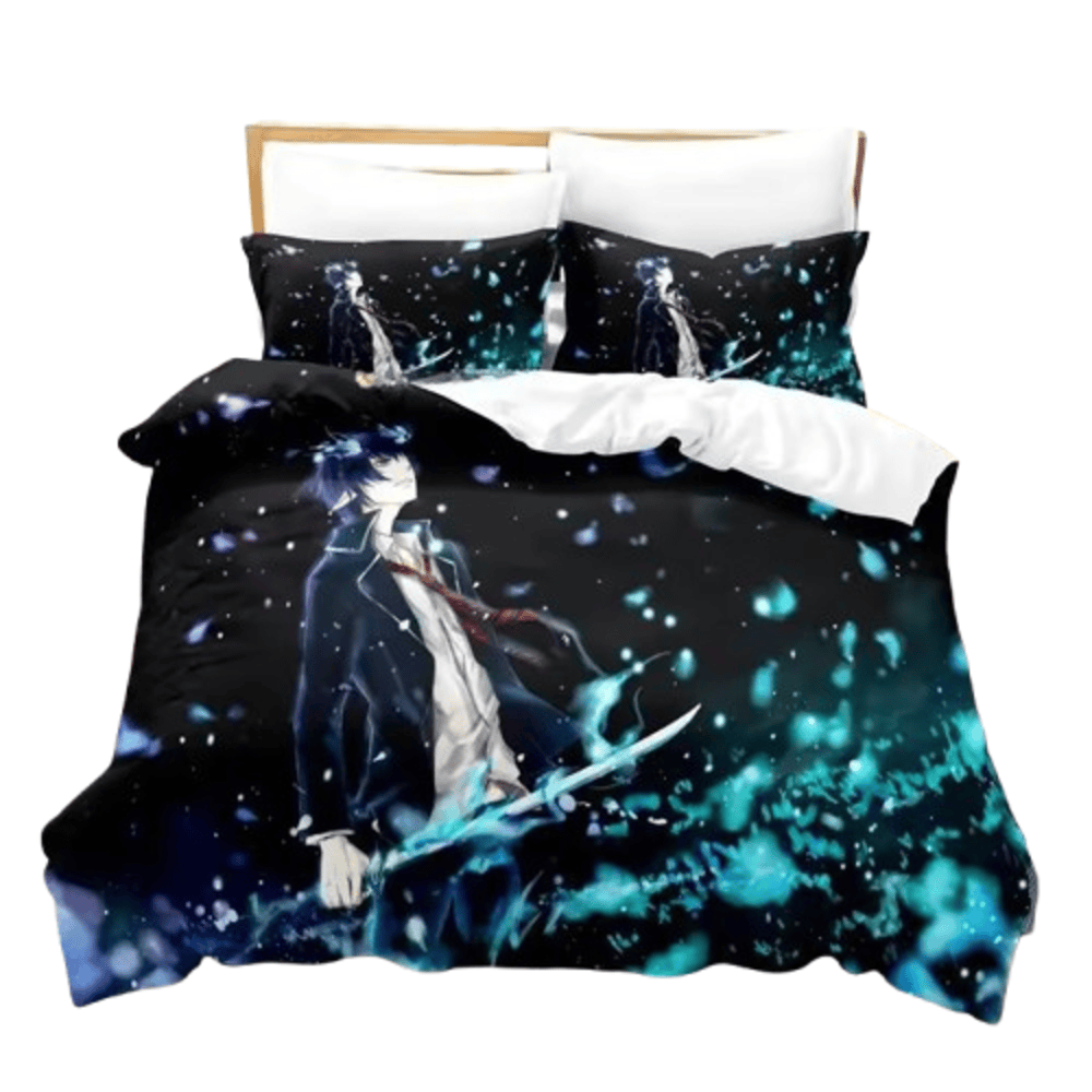 Anime Blue Exorcist Rin Okumura Printed Bedding Set Anime Blue Exorcist Rin Okumura Printed Bedding Set