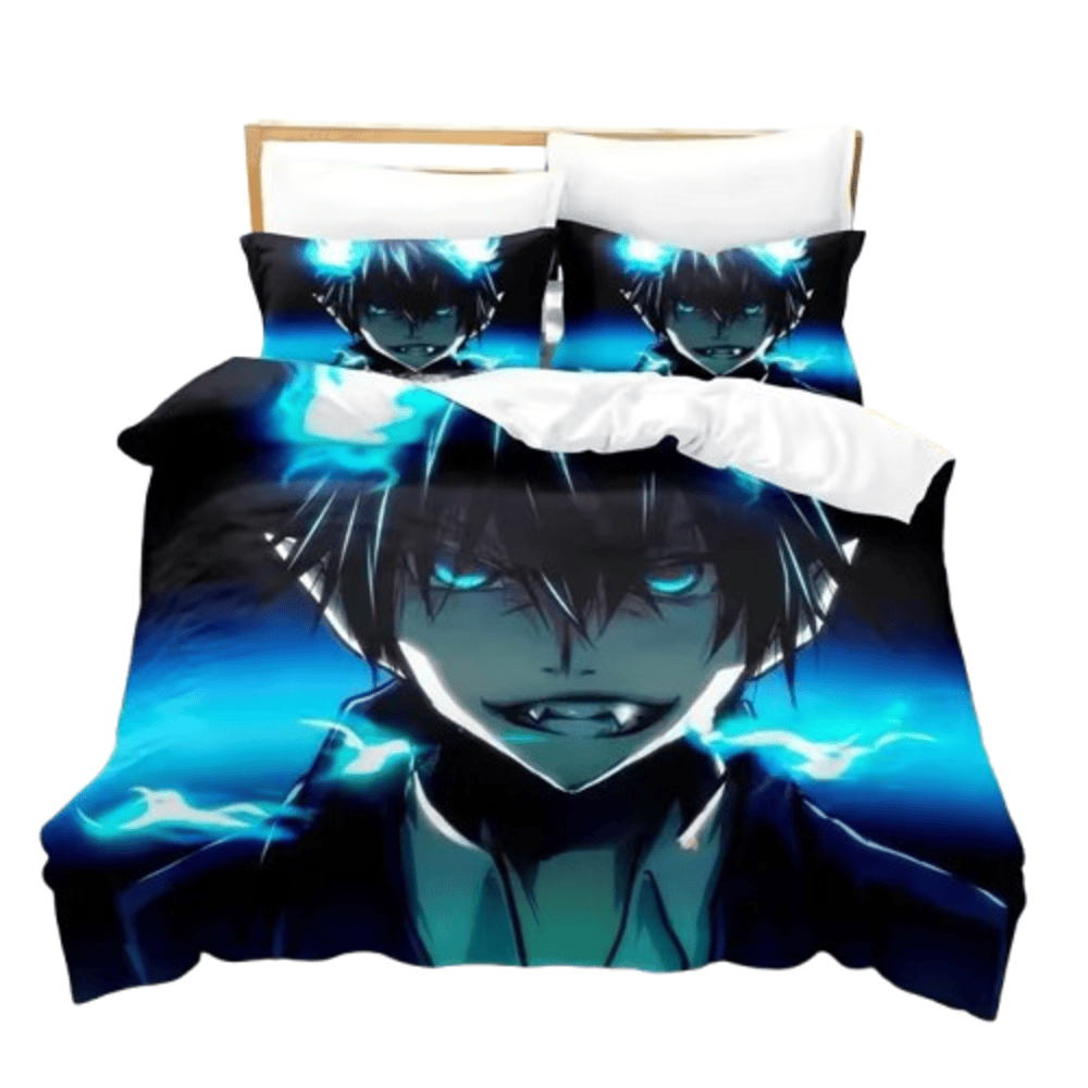 Anime Blue Exorcist Rin Okumura Print Microfiber Bedding Set Anime Blue Exorcist Rin Okumura Print Microfiber Bedding Set
