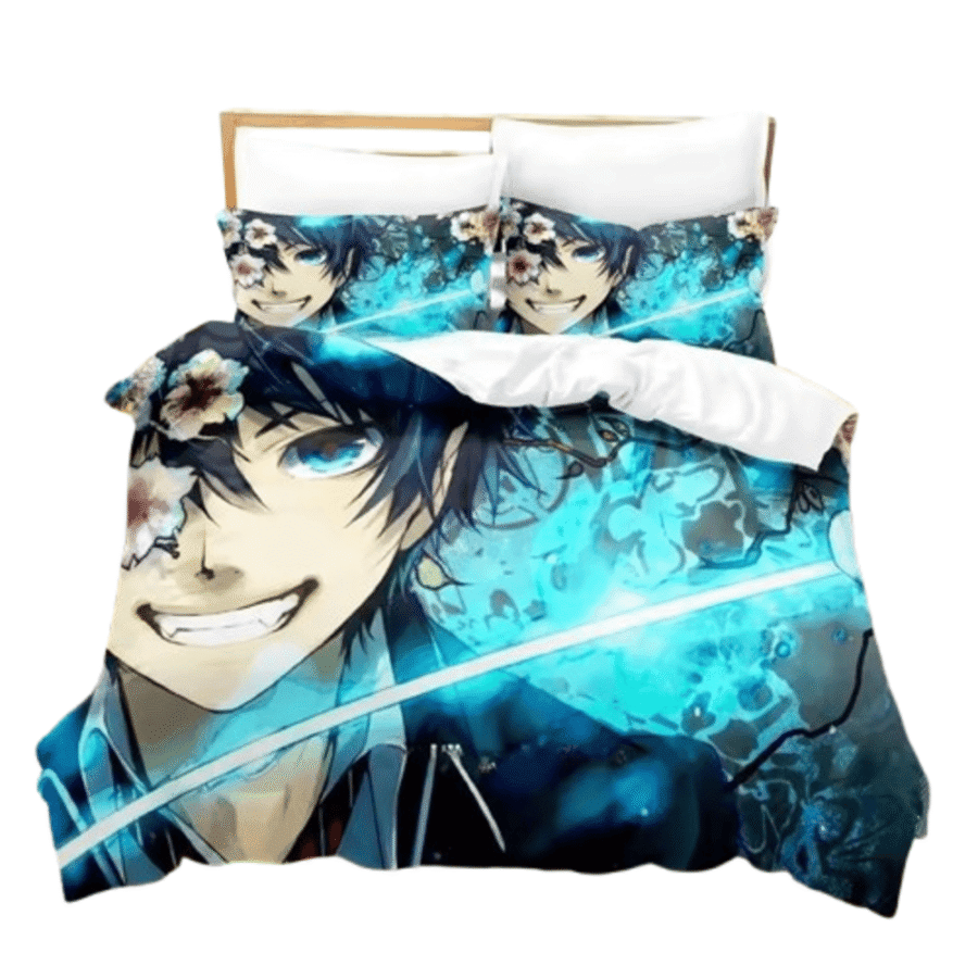 Blue Exorcist Rin Okumura Anime Microfiber Bedding Set Blue Exorcist Rin Okumura Anime Microfiber Bedding Set