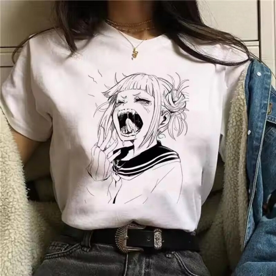Anime My Hero Academia Himiko Toga White T-Shirt