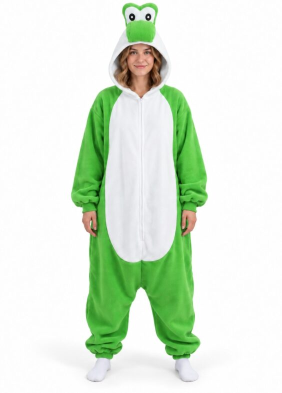 Dinosaur Kigurumi Onesie Green Front Woman