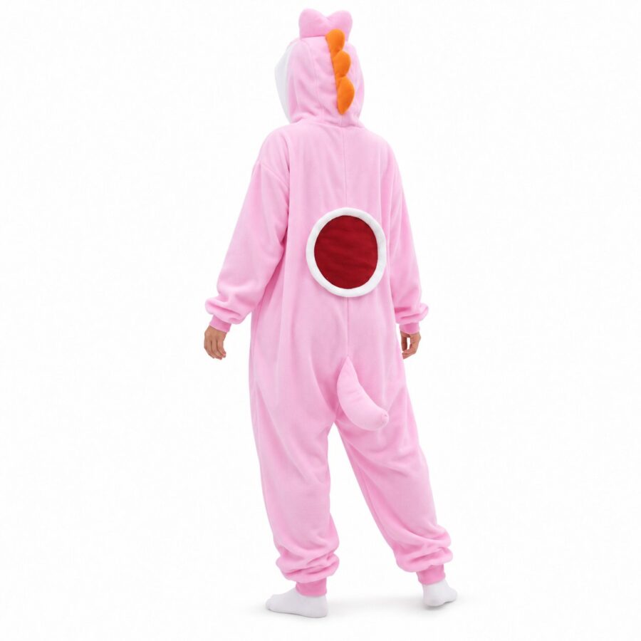 Dinosaur Kigurumi Onesie Pink Back Dinosaur Kigurumi Onesie Pink Back